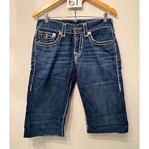 True Religion Geno W Flap Super T Denim Shorts Mens 29 Blue Relaxed Fit